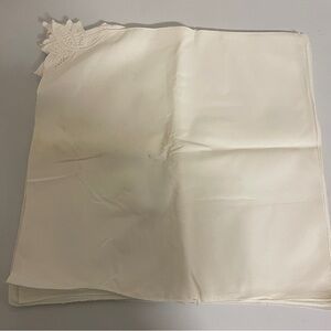 Vintage China handmade embroidery 100% cotton tablecloth set of 12 pcs NWT